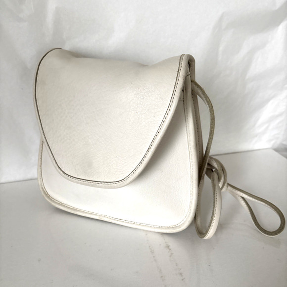 Vtg Coach Lindsay Bone White Bone Handbag Purse Crossbody #9888 - Picture 1 of 13